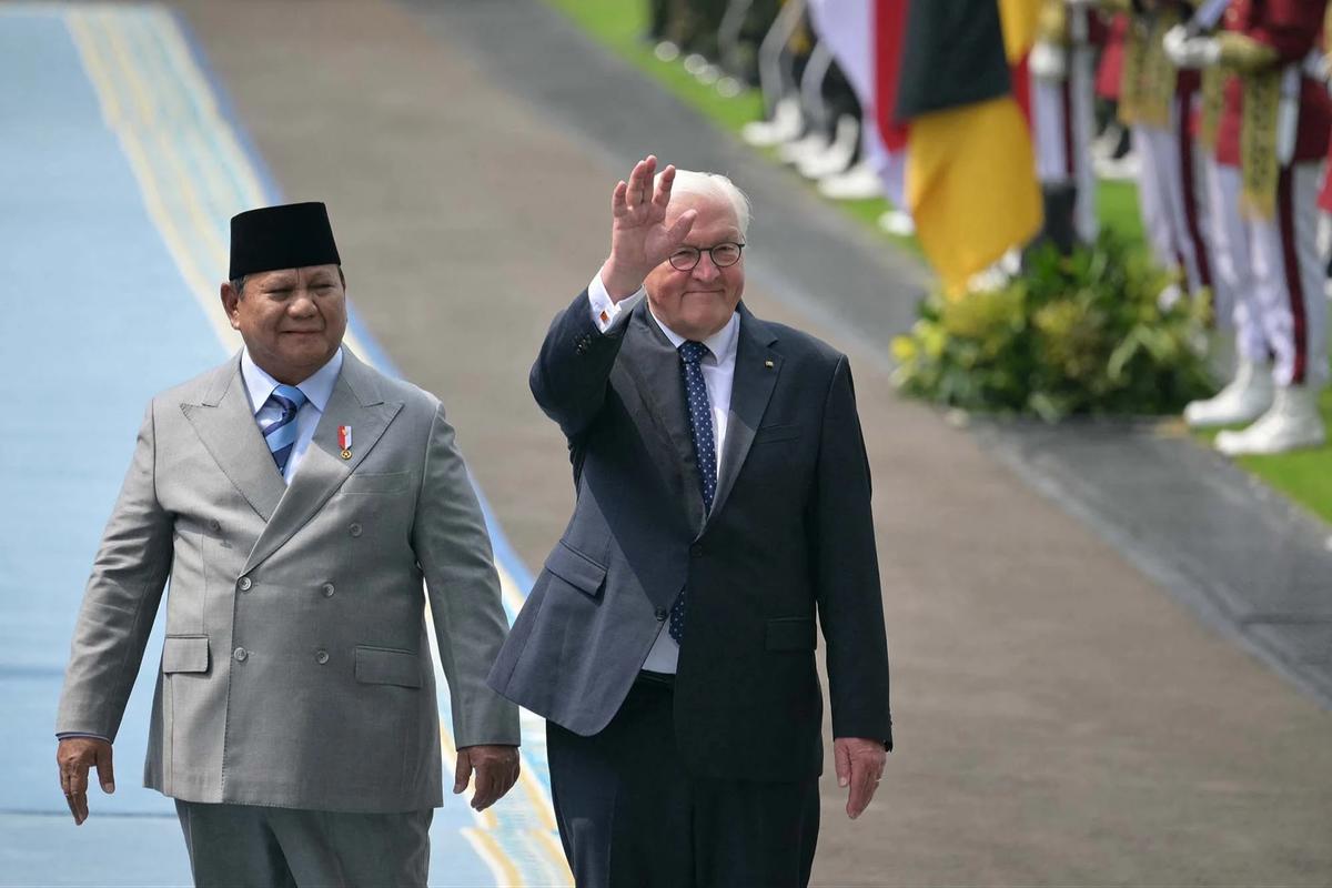 FOTO: Presiden Prabowo Terima Kunjungan Kenegaraan Presiden Jerman di Istana Merdeka