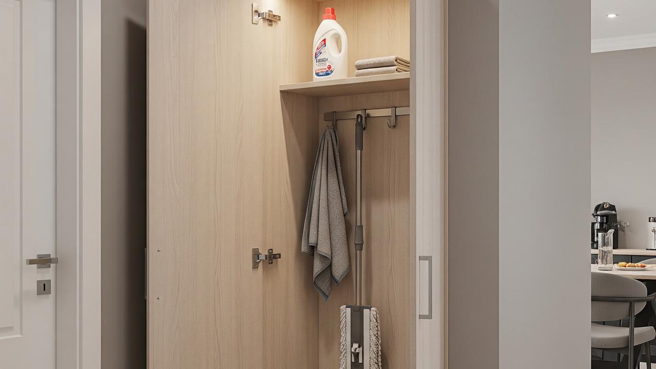 Cara Membuat Tempat Alat Pel yang Praktis (AI Generated)