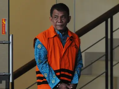 Mantan Kasatker Pelaksana Jaringan Pemanfaatan Air (PJPA) Balai Wilayah Sungai (BWS) Sumatera VII Bengkulu, M Fauzi  usai menjalani pemeriksaan oleh penyidik di Gedung KPK, Jakarta, Jumat (13/9/2019). (merdeka.com/Dwi Narwoko)