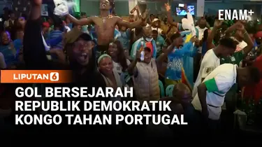 Gol Bersejarah RD Kongo Tahan Portugal, Fans Berpesta Meski Dilanda Wabah Ebola