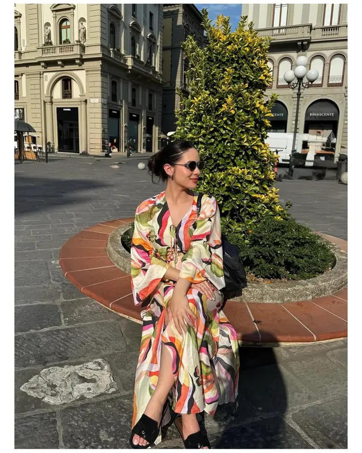 6 Gaya Busana Steffi Zamora Liburan di Italia, Hadiri Pernikahan Adik Nino Fernandez
