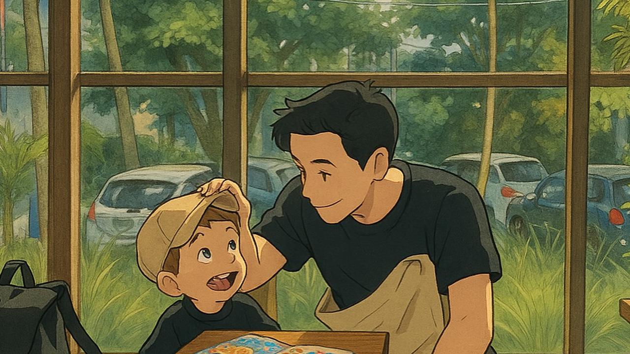 Momen Manis Fendy Chow dan Keluarga Ikut Trend Life in Ghibli