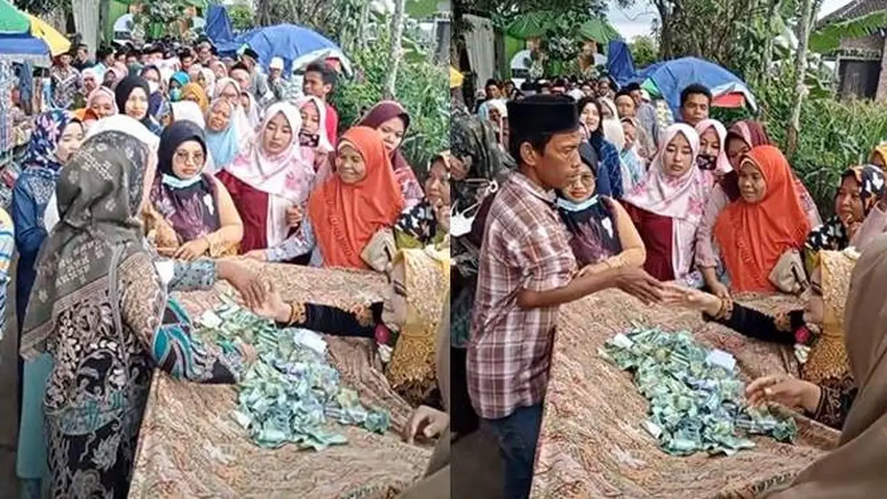 Tidak Pakai Amplop, Tradisi Sangon Manten Pernikahan di Demak Ini Viral