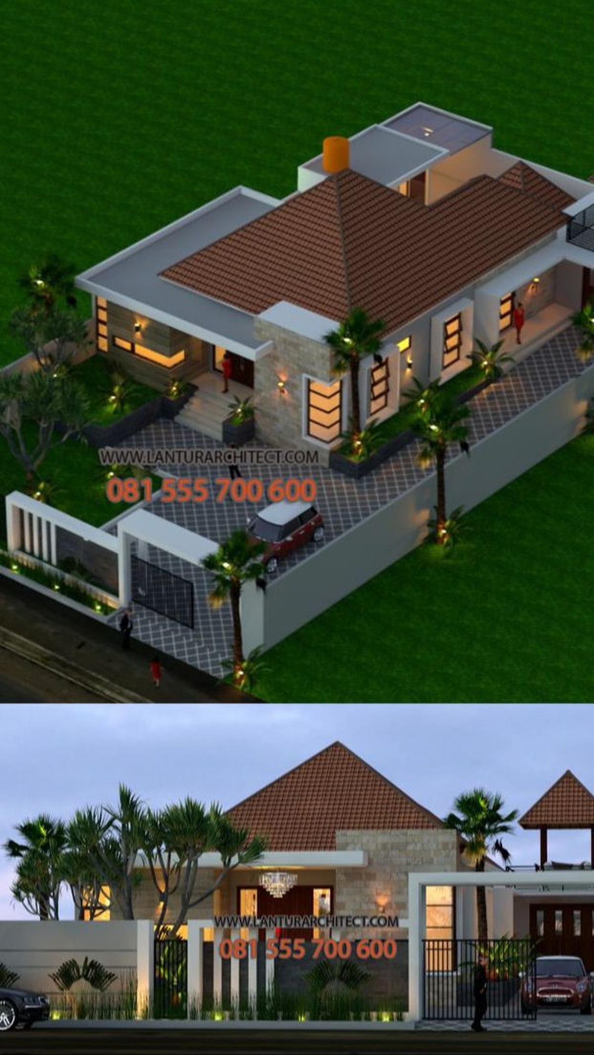 Desain Rumah Melebar 1 Lantai