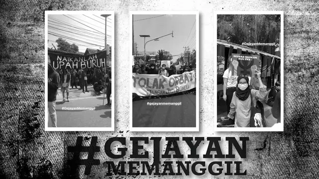 Kelompok yang menyebut dirinya Aliansi Rakyat Bergerak menyuarakan tujuh tuntutan dalam aksi damai #GejayanMemanggil di Yogyakarta.