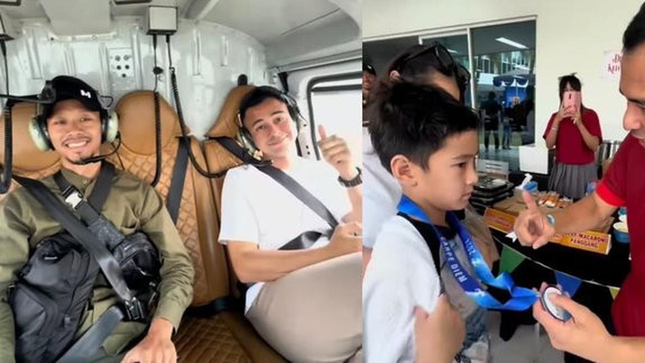 Raffi Ahmad Menyewa Helikopter Untuk Menemani Rafathar ke Acara Sekolah