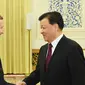 CEO Facebook Mark Zuckerberg bertemu dengan Kepala Propaganda Tiongkok Liu Yunshan (Sumber: The Guardian).