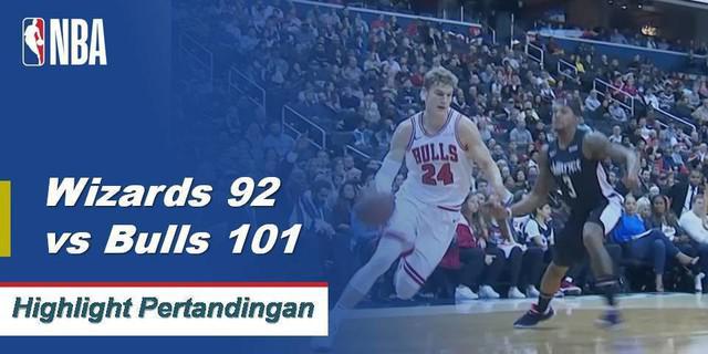 Cuplikan Hasil Pertandingan NBA : Bulls 101 vs Wizards 92