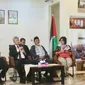 Duta Besar Palestina untuk Indonesia Zubair Alshun dalam konferensi pers pada Rabu, 26 Juni 2019 (Liputan6.com/Siti Khotimah)