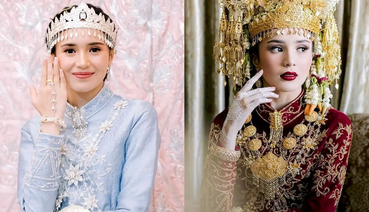 <p>Beby Tsabina tampil dalam balutan busana adat Aceh saat tradisi Boh Gaca jelang nikah sampai akad nikahnya. [@venemapictures @ini_niel @albertwongkar]</p>