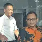 Anggota Komisi I DPR dari fraksi Golkar Fayakhun Andriadi usai menjalani pemeriksaan di gedung KPK, Jakarta, Selasa (25/4). (Liputan6.com/Helmi Afandi)