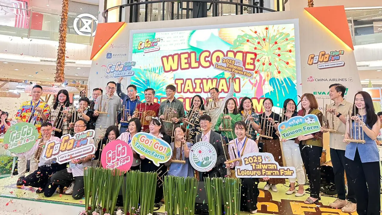 Acara pembukaan pameran Agrowisata Taiwan 2025, di Emporium Mall, Jakarta Utara. (Dok TETO)