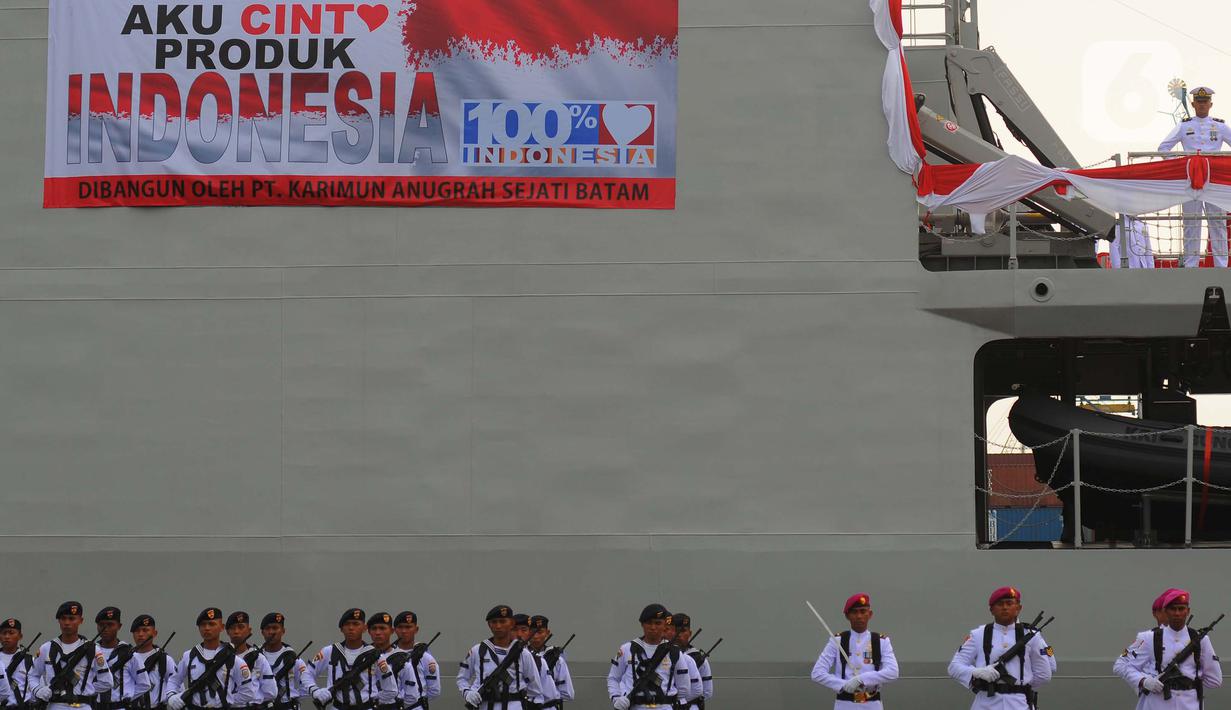 Kapal ini akan dipersenjatai dengan satu Meriam Leonardo 40 mm, dua Senapan Mesin Berat 20 mm, dan dua Peluncur Rudal Permukaan ke Udara. (merdeka.com/Imam Buhori)