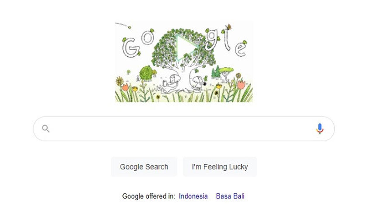 Tangkapan layar Google Doodle dalam menyambut Hari Bumi 2021