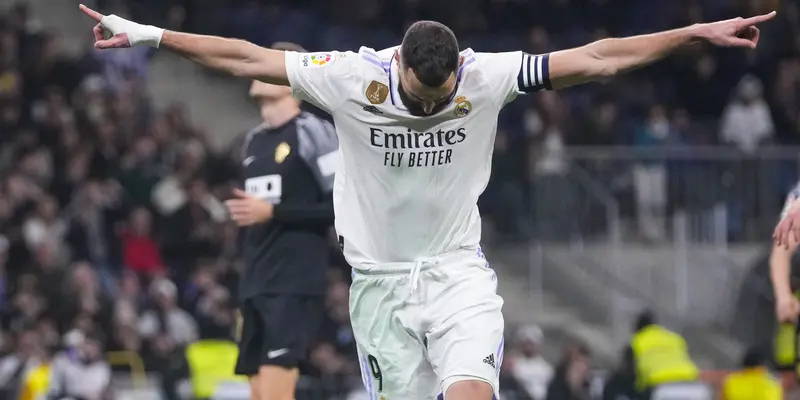 Karim Benzema Cetak Dua Gol, Real Madrid Menang Telak Atas Elche di La Liga