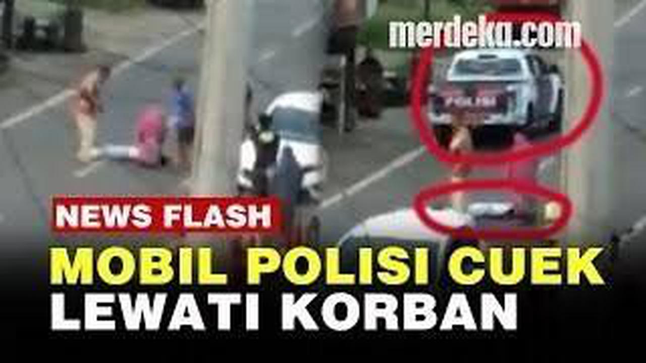 VIDEO: Mobil Polisi Lewati Diduga Korban Tabrak Lari yang Masih Tergeletak di Jalan