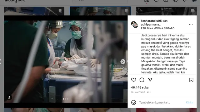 Unggahan Kesha Ratuliu. (Foto: Dok. Instagram @kesharatuliu05)