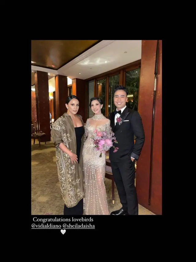 Potret 7 Artis di Pernikahan Vidi Aldiano dan Sheila Dara, Tampil Glamor