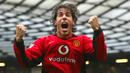 3. Ruud van Nistelrooy. Mencetak 95 gol termasuk 5 hattrick dalam 150 penampilannya bersama Manchester United (2001-2006). (AP Photo/Jon Super)
