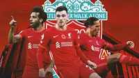 Liverpool - Mohamed Salah, Andrew Robertson, Virgil van Dijk (Bola.com/Adreanus Titus)