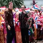 Presiden Joko Widodo atau Jokowi (kanan) berbincang dengan PM Belanda Mark Rutte (kiri) sebelum pertemuan di Istana Bogor, Jawa Barat, Senin (7/10/19). Pertemuan itu membahas kerja sama strategis antara Indonesia dan Belanda kedepan berdasarkan prinsip kemitraan komprehensif. (AP/Dita Alangkara)