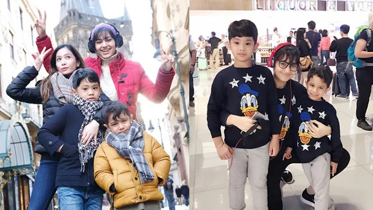 Beda Ibu, Ini 6 Potret Kompak Anak Bunga Zainal dan Kakak Sambungnya