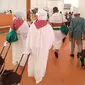 Calon haji asal Indonesia di Bandara King Abdul Aziz Jeddah, Arab Saudi. (Liputan6.com/Muhamad Ali)