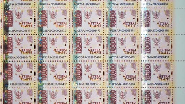 Peruri cetak meterai dengan bahan baku 100 persen lokal