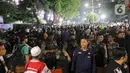 Para relawan datang untuk mendukung pasangan calon capres dan cawapres Pemilu 2024. (Liputan6.com/Angga Yuniar)