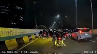 Viral Video Balap Liar di JNLT Antasari (Tangkapan Layar @burhancrj)