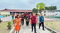 Direktur Jenderal (Dirjen) Imigrasi Silmy Karim mengadakan kunjungan kerja ke Rumah Detensi Imigrasi (Rudenim) Kupang, Nusa Tenggara Timur (NTT), Kamis (7/3/2024). (Liputan6.com/Nanda Perdana Putra)