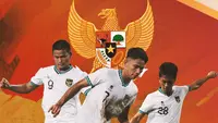 Piala Asia U-20 - Marselino Ferdinan Dikelilingi Hokky Caraka dan Rabani Tasnim (Bola.com/Adreanus Titus)