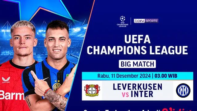 Big Match Liga Champions: Leverkusen vs Inter Milan Matchweek 6 di Vidio