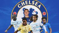 Chelsea - Gabriel Slonina, Carney Chukwuemeka, Marc Cucurella, Kalidou Koulibaly, Raheem Sterling (Bola.com/Adreanus Titus)