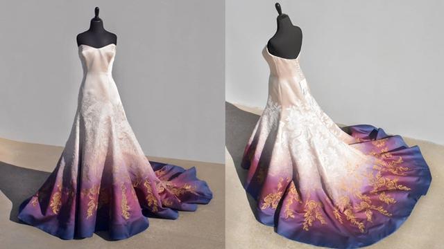 Gaun Pengantin Jadi Media Lukis