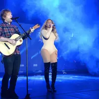 Ed Sheeran & Beyonce (foto: popsugar.com)