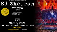 Poster Konser Ed Sheeran yaitu + - = ÷ x Tour 2024 [Mathematics Tour] (Doc.PK Entertaiment)