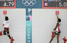 FOTO: Momen Atlet Panjat Tebing Veddriq Leonardo Pecahkan Rekor Tercepat di Olimpiade Paris 2024