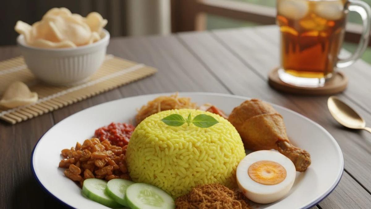 ilustrasi nasi kuning