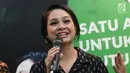 Penyanyi, Andien memberi keterangan saat peluncuran video musik Indonesia Raya 3 Stanza di Jakarta, Senin (30/10). Andien menjadi satu-satunya penyanyi yang turut ambil bagian dalam penggarapan video musik tersebut. (Liputan6.com/Helmi Fithriansyah)