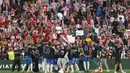 Lolos ke Liga Champions tentu menjadi prestasi besar untuk Girona. Ini untuk pertama kalinya mereka tampil di ajang antarklub paling elite di Eropa tersebut. (AP Photo/Joan Monfort)