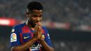 3. Ansu Fati (Barcelona) - Pemain berusia 17 tahun menampilkan performa terbaik dan tampil gemilang di dua laga terakhir Barcelona. Ansu Fati mencetak dua gol ketika Barcelona membantai Villarreal dengan skor 4-0. (AFP/Lluis Gene)