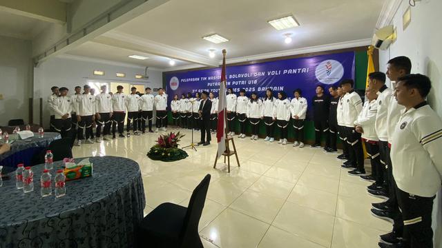PBVSI resmi melepas Timnas Voli Indonesia  U-18