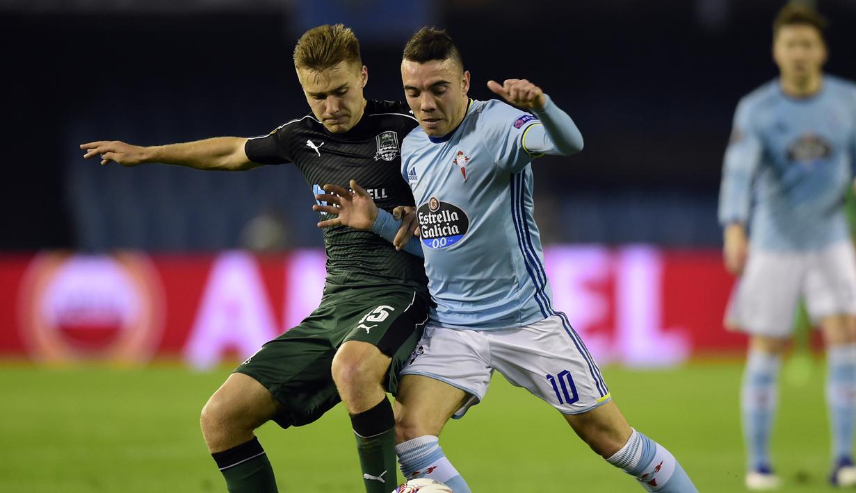 Setahun setelahnya Aspas diboyong Celta Vigo. Disana Iago Aspas menjadi bintang Celta Vigo usai berhasil mencetak 78 gol dari 141 pertandingan. (AFP/Miguel Riopa)