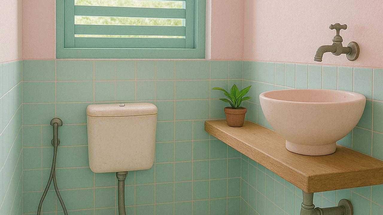 7 Desain Kamar Mandi Modern Kloset Jongkok dengan Ventilasi Alami