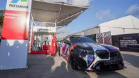 Pertamina Patra Niaga menghadirkan Pertamax Turbo di SPBU Modular yang terletak di area sirkuit Mandalika. (Foto: Pertamina)