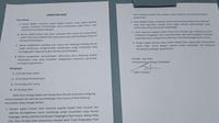 Surat protes warga menolak penambangan pasir di Tuban. (Istimewa)