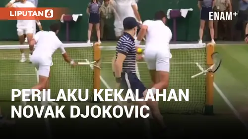 VIDEO: Kalah di Final Wimbledon 2023, Novak Djokovic Patahkan Raket dan Makan Pisang Beserta Kulitnya