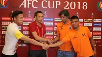Suasana konferensi pers jelang pertandingan antara Song Lam Nghe An vs Persija Jakarta di matchday ketiga Grup H Piala AFC 2018 yang akan digelar di Vinh Stadium, Rabu (6/3/2018). (Dok. Media Persija)