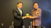 Dubes Gandi Sulistiyanto, menyampaikan apresiasi kepada President BUFS yang telah memberikan dukungan penuh atas pendirian Indonesia Centre ini. (ABC)